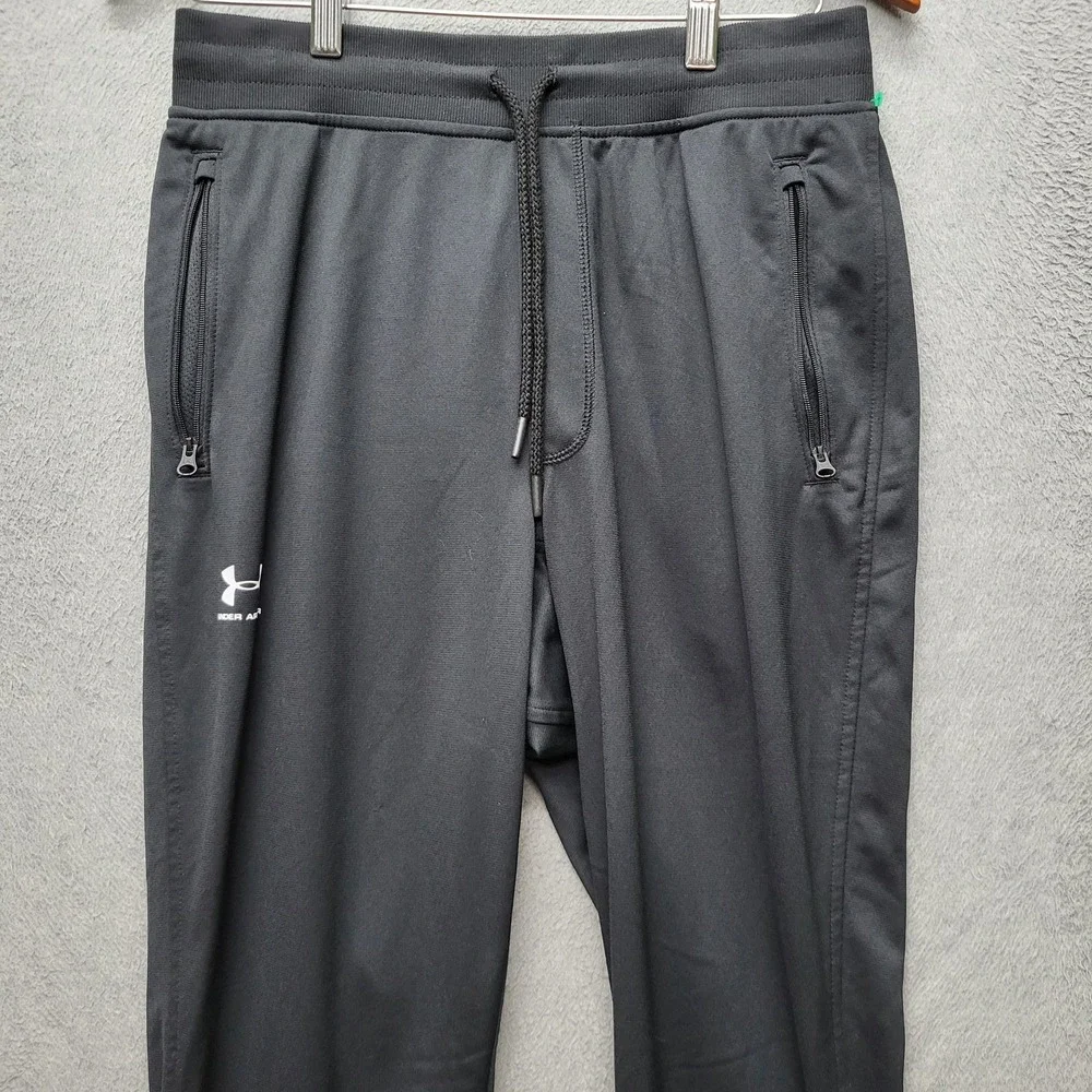 Under Armour Men Activewear Pants M Black Sweatpants Gorpcore Logo‎ Zipper 29